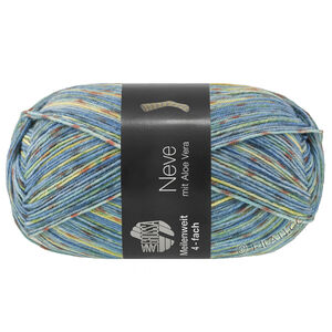 Lana Grossa MEILENWEIT 100g Neve | 4435-limette/turquoise menthe/brun rouge/bleu clair/bleu