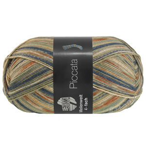 Lana Grossa MEILENWEIT 100g Piccata | 4803-beige sable/orange/cannelle/gris foncé/écru/vert pastel