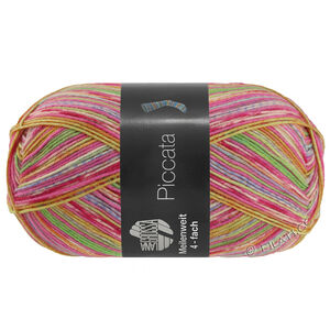 Lana Grossa MEILENWEIT 100g Piccata | 4806-bordeaux/rose vif/turquoise/bleu clair/vert mai/orange/écru