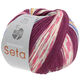Lana Grossa MEILENWEIT 100g Seta Adriana | 3242-fuchsia/blanc/pourpre/orange/rose