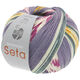 Lana Grossa MEILENWEIT 100g Seta Adriana | 3247-écru/jaune/vert foncé/gris/fuchsia