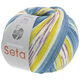 Lana Grossa MEILENWEIT 100g Seta Adriana | 3248-écru/jean/bleu pigeon/bleu clair/jaune/prune
