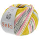 Lana Grossa MEILENWEIT 100g Seta Adriana | 3249-gris vert/écru/bleu gris/rose/gris/gris foncé