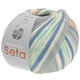 Lana Grossa MEILENWEIT 100g Seta Adriana | 3251-gris clair/gris/blanc/bleu gris/turquoise/abricot/rouille