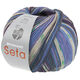 Lana Grossa MEILENWEIT 100g Seta Giappone | 3385-violet bleu/blanc/olive/bleu ciel/gris/pourpre bleu/vert