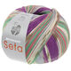 Lana Grossa MEILENWEIT 100g Seta Giappone | 3389-violet bleu/blanc/olive/bleu clair/jade/vieux rose/gris clair