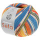 Lana Grossa MEILENWEIT 100g Seta Giappone | 3391-bleu foncé/terre cuite/pistache/violet rouge/blanc/bleu azur/jaune
