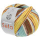 Lana Grossa MEILENWEIT 100g Seta Giappone | 3392-brun/blanc/bleu/nougat/vert mousse/moutarde/turquoise/jaune clair