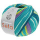 Lana Grossa MEILENWEIT 100g Seta Hokkaido | 3582-bleu turquoise/turquoise menthe/limette/bleu foncé/blanc/violet bleu