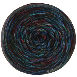 Lana Grossa MEILENWEIT 100g Sooty | 6222-bleu foncé/bleu gris/bleu clair/gris vert/vert noir/violet foncé