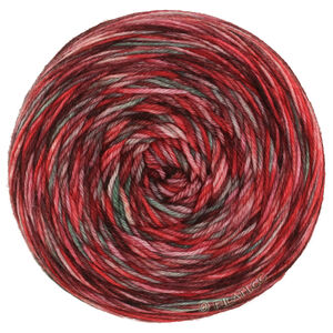 Lana Grossa MEILENWEIT 100g Sooty | 6228-rouge foncé/rouge clair/rose/gris