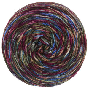 Lana Grossa MEILENWEIT 100g Sooty | 6230-bleu/bleu clair/jaune/rouge foncé/rose vif/vert olive/jaune/ocre