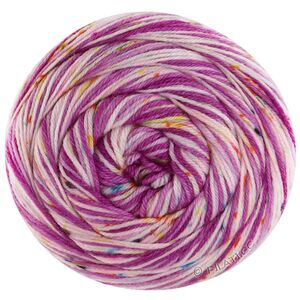 Lana Grossa MEILENWEIT 100g SPOTS | 7042-pourpre/orchidée/écru/turquoise/pétrole/jaune