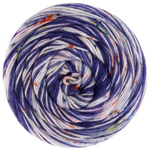 Lana Grossa MEILENWEIT 100g SPOTS | 7048-bleu jean/bleu foncé/écru/rose/turquoise/jaune/limette