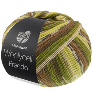 Lana Grossa MEILENWEIT 100g Woolycell Freddo | 6043-brun gris/vert mousse/pomme verte/gris vert/pistache/gris foncé/gris clair