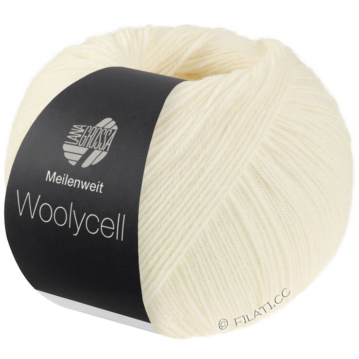 Lana Grossa MEILENWEIT 100g Woolycell | 01-blanc