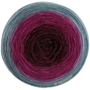Lana Grossa MERINO LACE AQUARELL | 08-gris bleu/rouge vin/bourgogne