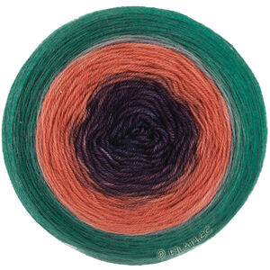 Lana Grossa MERINO LACE AQUARELL | 09-brun foncé/terre cuite/pétrole foncé