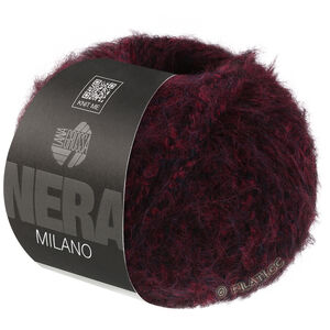 Lana Grossa MILANO (Nera) | 12-rouge foncé/noir chiné