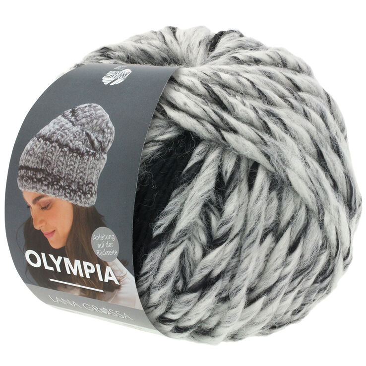 Lana Grossa OLYMPIA Denim | 251-noir/blanc chiné/gris foncé/noir