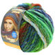 Lana Grossa OLYMPIA Classic | 063-bleu clair/jade/vert herbe/brun orange