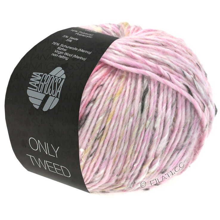 Lana Grossa ONLY TWEED | 101-lilas/nature/gris