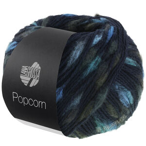 Lana Grossa POPCORN | 07-bleu nuit/bleu clair/bleu foncé/turquoise