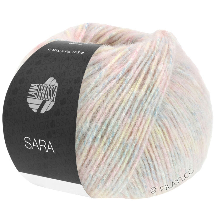 Lana Grossa SARA | 23-rosé/vanille/bleu pastel chiné