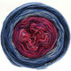 Lana Grossa SHADES OF MERINO COTTON | 604-rose vif lilas/violet/blanc/bleu moyen/bleu pigeon