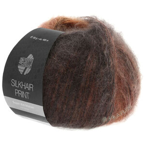 Lana Grossa SILKHAIR Print/Landlust | 351-brun rouge/marron/brun chocolat/brun noir