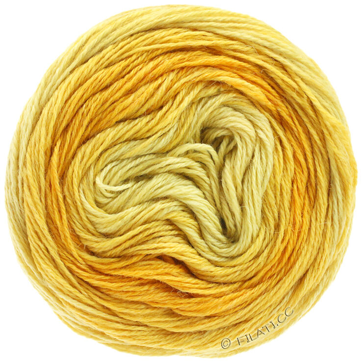 Lana Grossa SLOW WOOL LINO Dégradé | 201-vanille/jaune vitellus/jaune safran