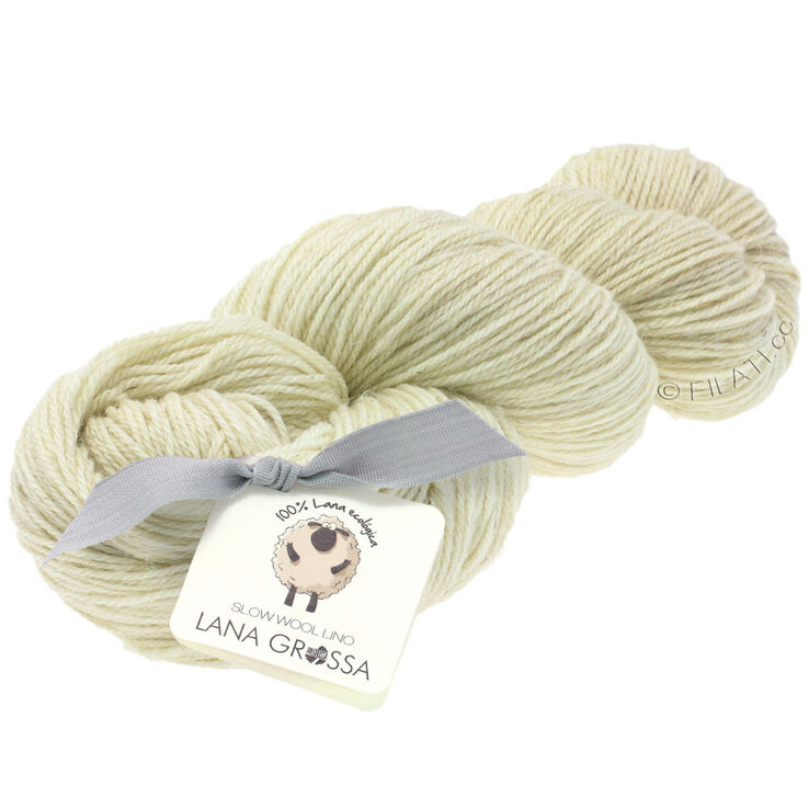 Lana Grossa SLOW WOOL LINO | 01-écru