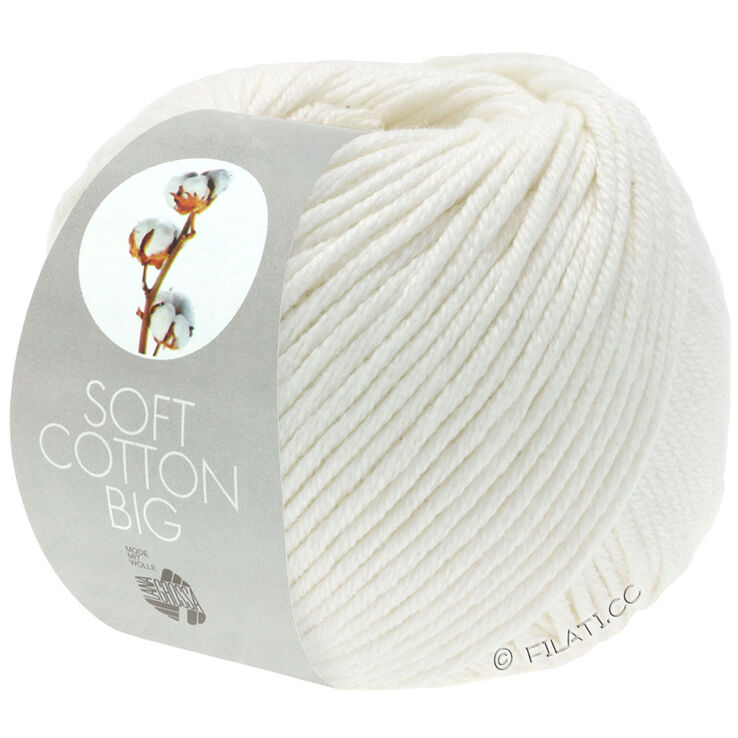 Lana Grossa SOFT COTTON Big | 01-blanc