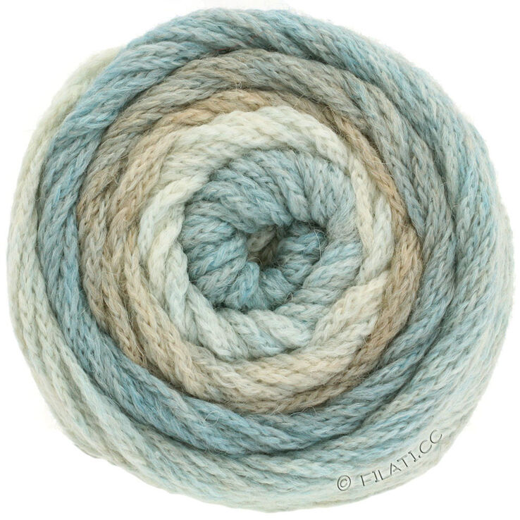 Lana Grossa SUPER COLOR | 101-nature/beige/bleu clair/bleu beige