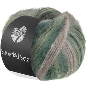 Lana Grossa SUPERKID SETA | 113-gris clair/gris vert/beau vert Tilleul/vert foncé/vert sapin