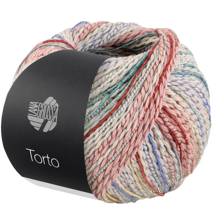 Lana Grossa TORTO | 04-gris clair/jean/rose/terre cuite/jaune pâle