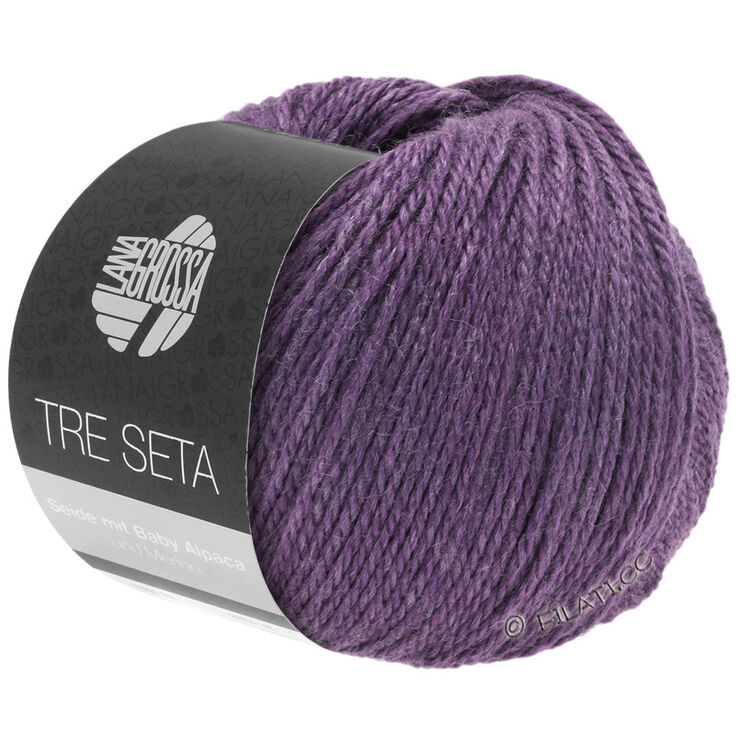 Lana Grossa TRE SETA | 01-violet foncé