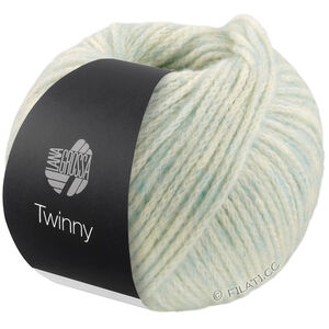 Lana Grossa TWINNY | 02-écru/turquoise clair
