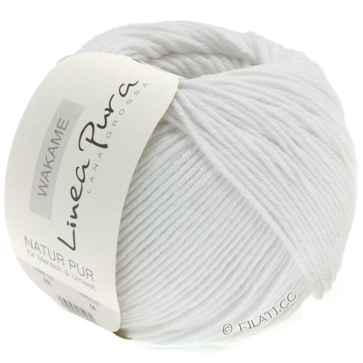 Lana Grossa WAKAME Uni/Print (Linea Pura) | 001-blanc