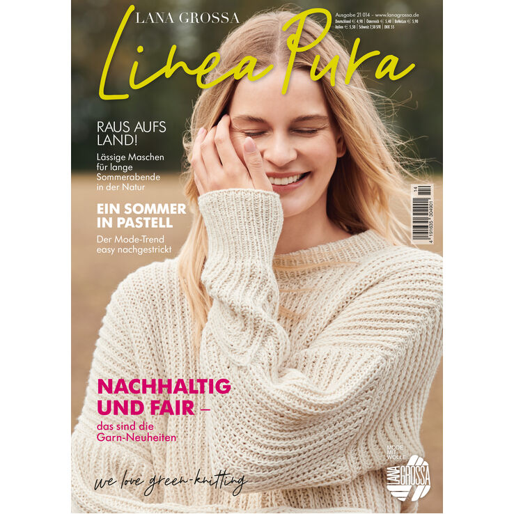 LINEA PURA No. 14 - Magazine allemand + explications en français de Lana Grossa