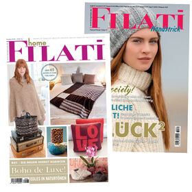 FILATI Handstrick No. 65 & FILATI Home No. 66 - Magazine allemand + explications en anglais de Lana Grossa