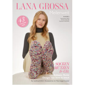 MEILENWEIT No. 6 - Magazine allemand + explications en anglais de Lana Grossa
