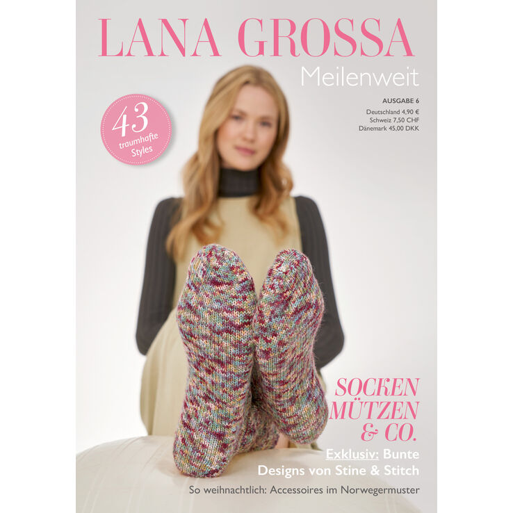 MEILENWEIT No. 6 - Magazine allemand + explications en anglais de Lana Grossa