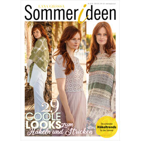SOMMERIDEEN No. 1 - Magazine allemand + explications en anglais de Lana Grossa
