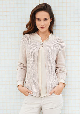 GILET BEIGE Linarte de Lana Grossa