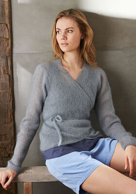 GILET CROISÉ Silkhair de Lana Grossa