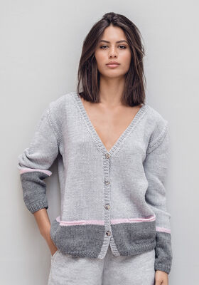 CARDIGAN Cool Wool Big Mélange de Lana Grossa