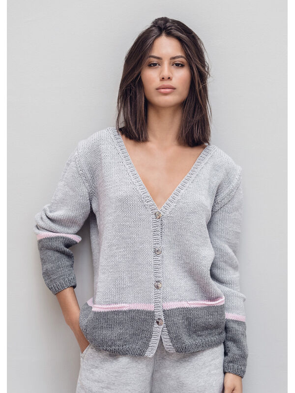 Lana Grossa CARDIGAN Cool Wool Big Mélange