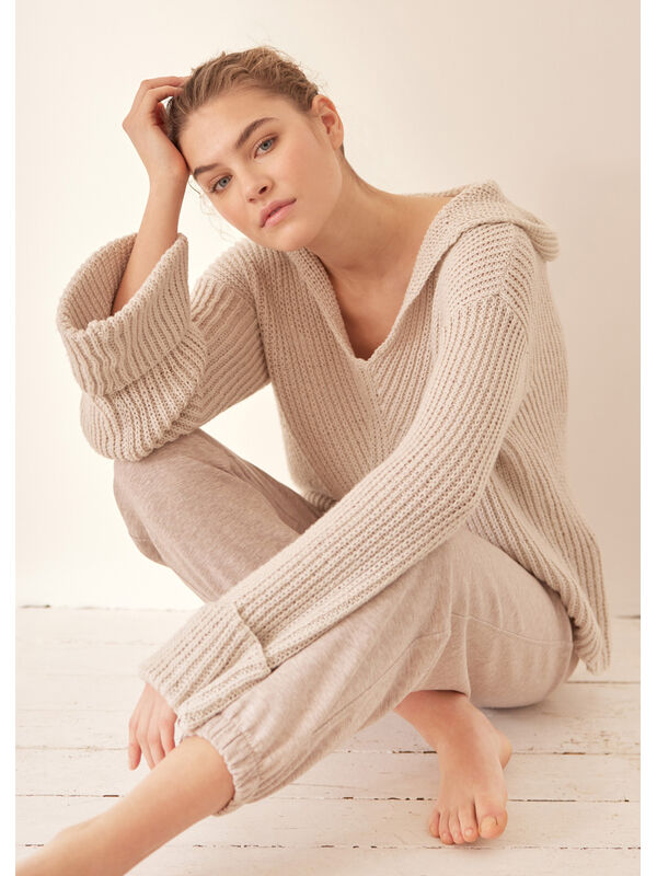 Lana Grossa PULL À CAPUCHE Alta Moda Cotolana