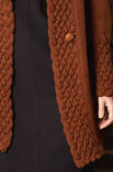 Lana Grossa MANTEAU COURT AVEC UNE LARGE BORDURE TORSADÉE Bingo